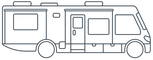 Class A motorhome line art