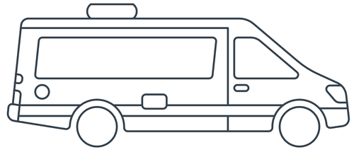 Class B motorhome line art