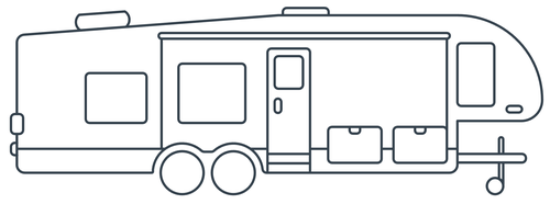 Fifth wheel line art