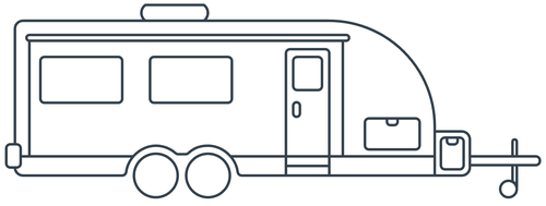 Travel trailer line art